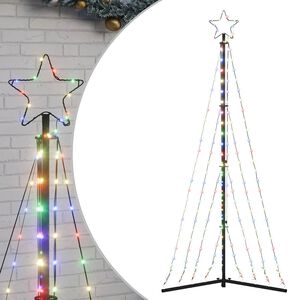 vidaXL LED joulukuusi 339 v&auml;rik&auml;st&auml; LED-valoa 187 cm