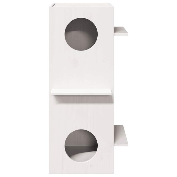 vidaXL Kissatalo valkoinen 43x43x90 cm massiivipuum&auml;nty