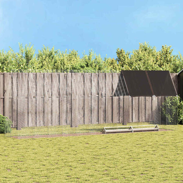 vidaXL Kanah&auml;kki 2 pcs Hopea 600 x 100 x 210 cm Galvanoitu ter&auml;s