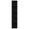 vidaXL Kirjakaappi musta tammi 40x30x189 cm tekopuu