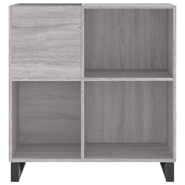 vidaXL LP-levyjen säilytyskaappi harmaa Sonoma 84,5x38x89 cm puu