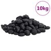 vidaXL Kiillotetut kivet 10 kg musta 2-5 cm