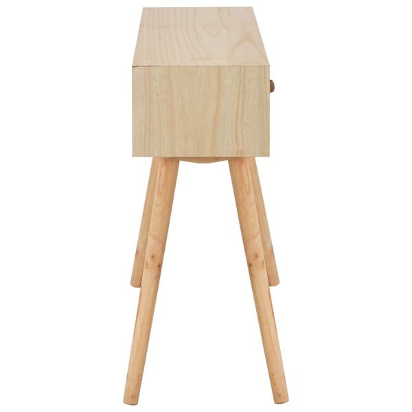 vidaXL Konsolipöytä 4 laatikolla 110x30x75 cm täysi mänty