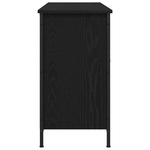 vidaXL TV-tasosetti Musta tammi. 101 x 35 x 65 cm Tekninen puu