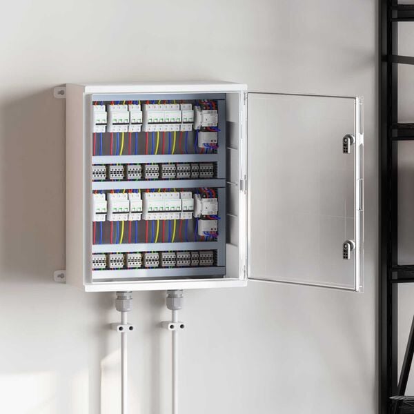 vidaXL Ohjauskabinetti Harmaa 50 x 22 x 60 cm ABS-muovi