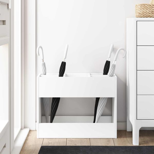 vidaXL Aurinkovarjojalusta Valkoinen 65 x 24 x 50 cm Tekninen puu