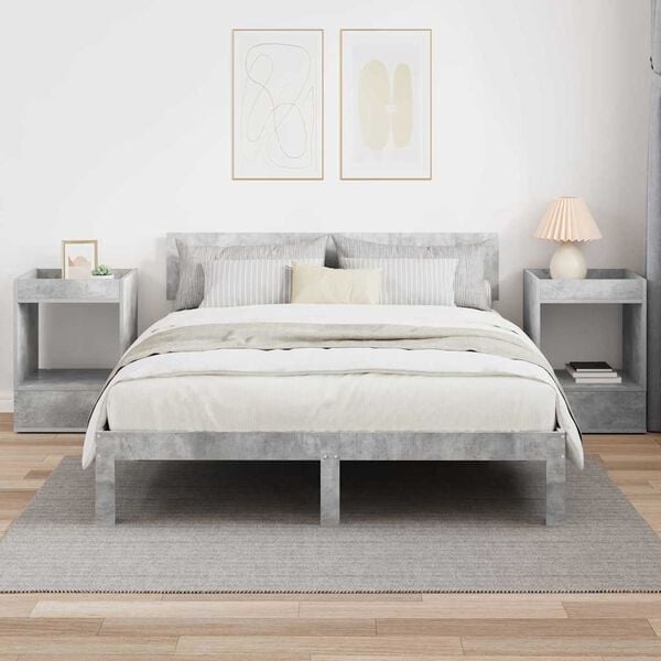 vidaXL P&auml;&auml;typ&ouml;yt&auml; 2 pcs Betoni Harmaa 40 x 40 x 56 cm Tekninen puu