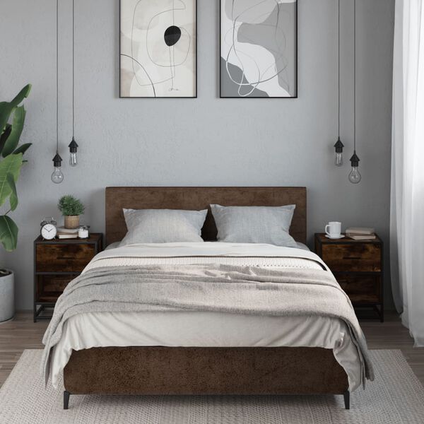 vidaXL Yöpöydät 2 kpl savutammi 40x31x50 cm tekninen puu