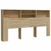 vidaXL S&auml;ngynp&auml;&auml;ty s&auml;ilytystilalla Sonoma-tammi 200x19x103,5 cm