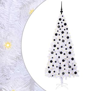 vidaXL Tekojoulukuusi 300 LED-valoilla Valkoinen 180 cm PVC ja ter&auml;s