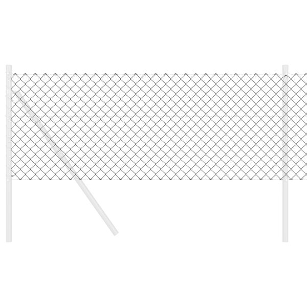 vidaXL Ketjuaita Harmaa 25 x 0,8 m Ter&auml;s