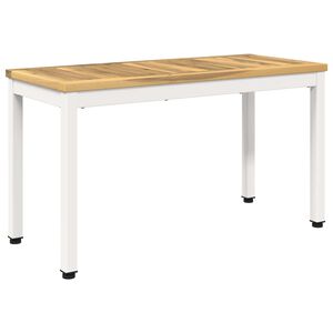 vidaXL Puutarhapenkki 80,5 x 35 x 45 cm Tihe&auml; akasiapuu valkoinen