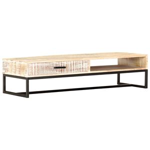 vidaXL Sohvap&ouml;yt&auml; valkoinen 117x50x30 cm t&auml;ysi akasiapuu
