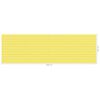 vidaXL Parvekkeen suoja keltainen ja valkoinen 120x400 cm HDPE