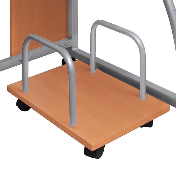 vidaXL Tietokonep&ouml;yt&auml; ruskea 110x52x88,5 cm tekninen puu