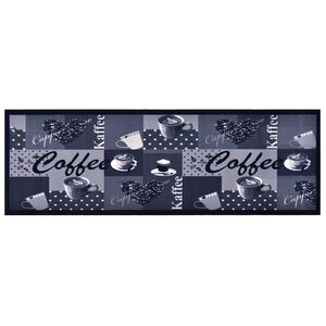 vidaXL Keitti&ouml;n pest&auml;v&auml; lattiamatto Coffee sininen 45x150 cm