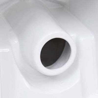vidaXL Keraaminen WC-istuin pyöreä veden virtaus takaa valkoinen