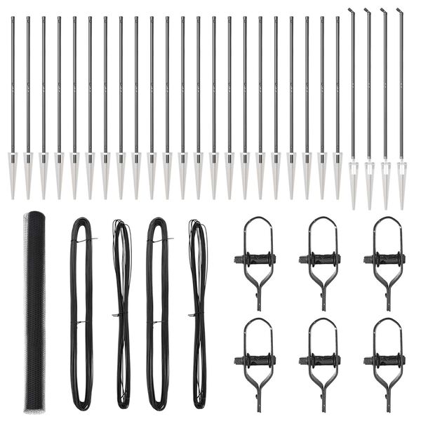 vidaXL Aitalatu Harmaa 50 x 1,5 m (25 mm verkko) Ter&auml;st&auml; ja PVC:t&auml;