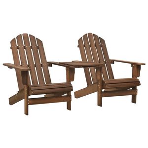 vidaXL Adirondack puutarhatuolit teep&ouml;yd&auml;ll&auml; t&auml;ysi kuusi ruskea