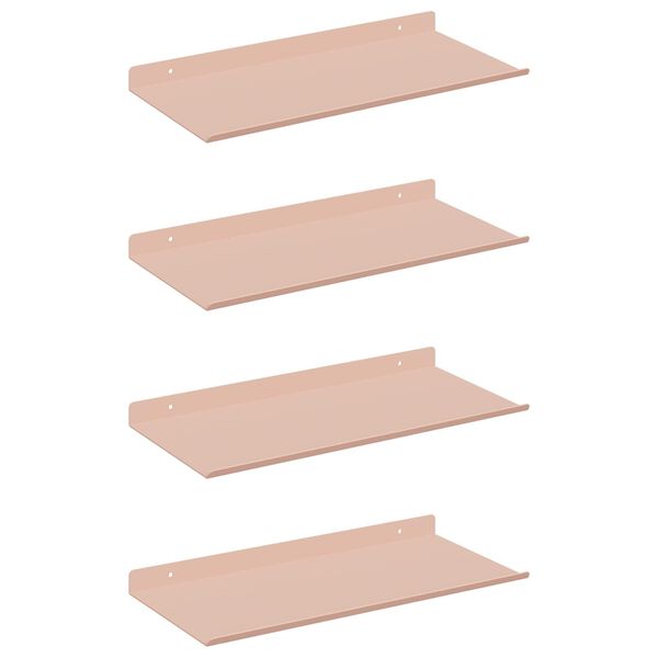 vidaXL Kelluva hylly 4 pcs Pinkki 40 x 18 x 2,5 cm Ter&auml;s