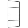 vidaXL Liukuovi ESG-lasi ja alumiini 102,5x205 cm musta