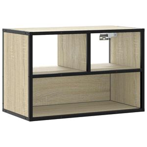 vidaXL TV-taso Sonoma-tammi 60x31x39,5 cm tekninen puu ja metalli