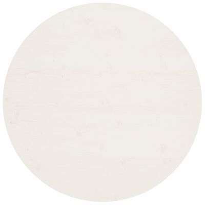 vidaXL Pöytälevy valkoinen Ø90x2,5 cm täysi mänty