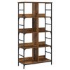 vidaXL Kirjahylly 4 tasoa 78,5 x 33 x 153 cm metallia PB Vanha puu