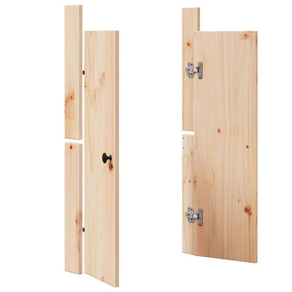 vidaXL Keittiön ovi 2 pcs Kerma 50 x 9 x 82 cm Täysi Mänty