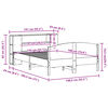 vidaXL Sänky kirjahyllyllä ei patjaa vahanrusk. 135x190 cm täysi mänty