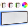 vidaXL Kylpyhuoneen LED-peili ruskea tammi 100x8,5x37 cm tekninen puu