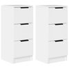 vidaXL Senkit 2 kpl valkoinen 30x30x70 cm tekninen puu