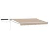 vidaXL S&auml;hk&ouml;k&auml;ytt&ouml;inen Vedett&auml;v&auml; Varjo Beige ja Valkoinen 3 x 2,5 m