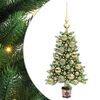 vidaXL Joulukuusi 150 LED-valoilla jalustalla Vihre&auml; 65 cm PE