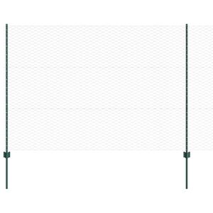 vidaXL Kuusikulmainen aita pylv&auml;&auml;ll&auml; 25 x 1,5 m PVC-pinnoitettu ter&auml;s
