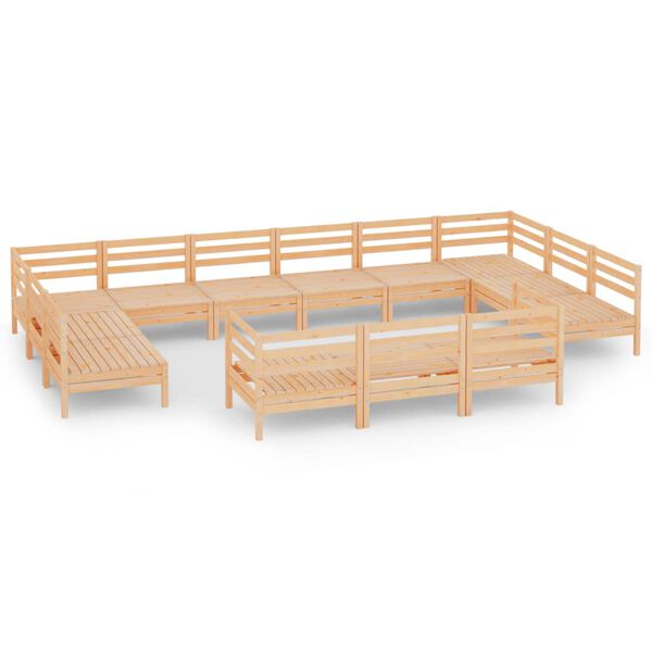 vidaXL 13-osainen Puutarhasohvasarja t&auml;ysi m&auml;nty