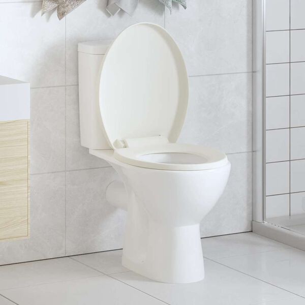 vidaXL Soft-close WC-istuin pikakiinnityksell&auml; valkoinen