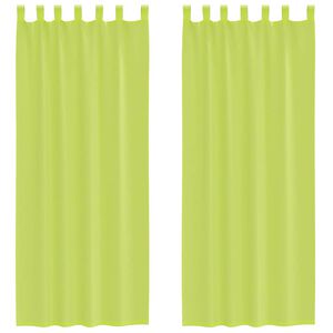 vidaXL Voile-verhot kielekkeill&auml; 2 kpl omenanvihre&auml;