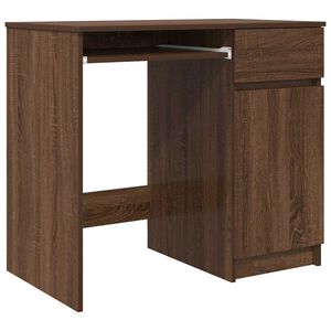 vidaXL Ty&ouml;p&ouml;yt&auml; ruskea tammi 86x49x76 cm tekninen puu