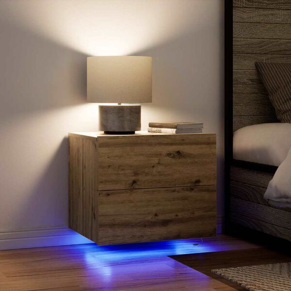 vidaXL Y&ouml;p&ouml;yt&auml;kaappi Artisan tammi 50 x 39 x 41 cm Tekninen puu