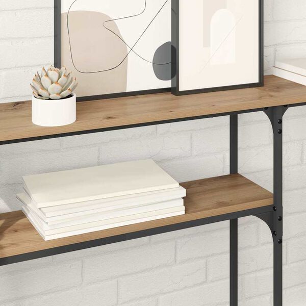 vidaXL Konsolipöytä Artisan tammi 145 x 22,5 x 75 cm Tekninen puu