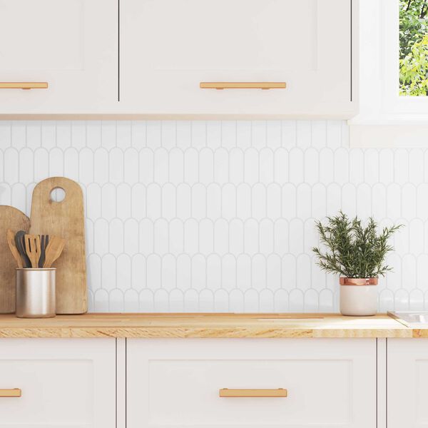 vidaXL Koristeelliset tarrat 10 pcs Valkoinen 30 x 30 x 0,8 cm