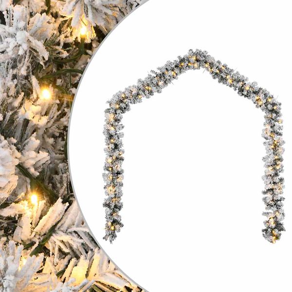 vidaXL Jouluköynnös LED-valoilla vihreä 5 m PVC