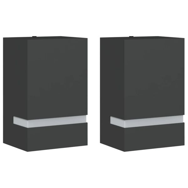 vidaXL Ulkosein&auml;valot 2 kpl musta ruostumaton ter&auml;s