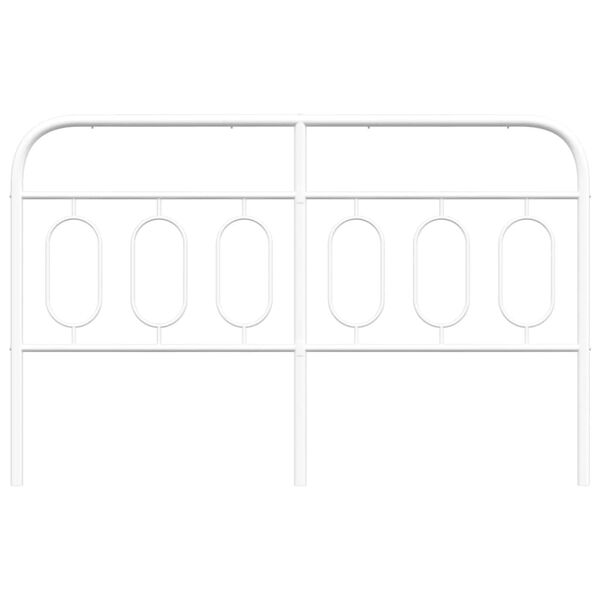 vidaXL Metallinen s&auml;ngynp&auml;&auml;ty valkoinen 140 cm