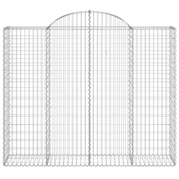 vidaXL Kaarevat kivikorit 30 kpl 200x50x160/180 cm galvanoitu rauta