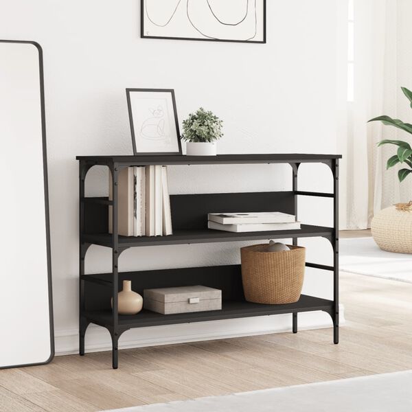 vidaXL Konsolip&ouml;yt&auml; musta 100x32x75 cm tekninen puu