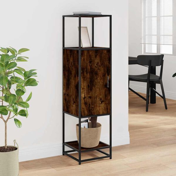 vidaXL Highboard Savustettu tammi Suunniteltu puu ja metalli