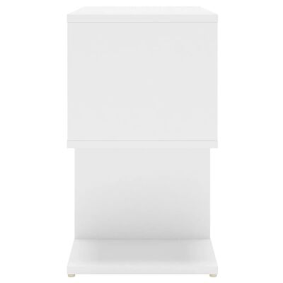vidaXL Yöpöytä valkoinen 50x30x51,5 cm lastulevy