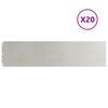 vidaXL Nurmireunus 20 kpl 25 x 103 cm Ruostumaton ter&auml;s Hopea